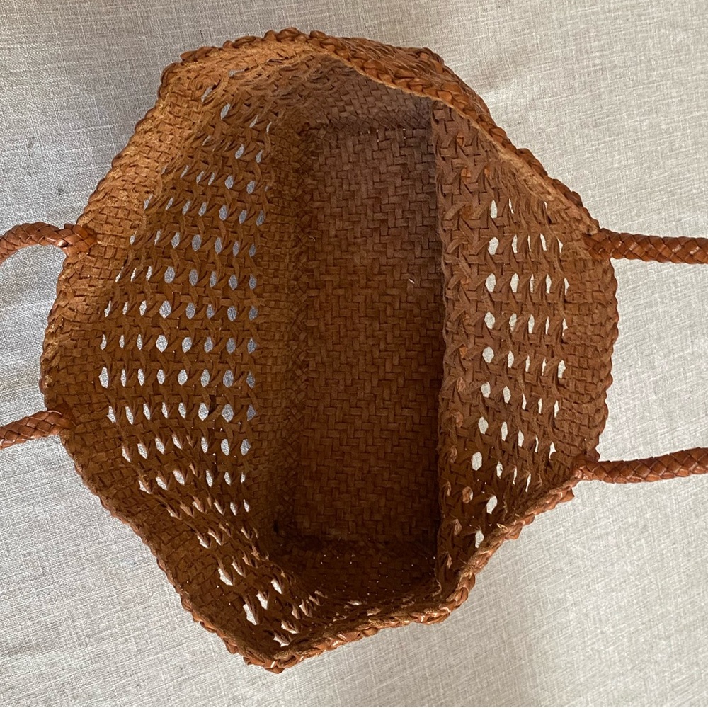 Dragon Diffusion Woven Straw Tote in Natural Brown - Picture 6 of 9